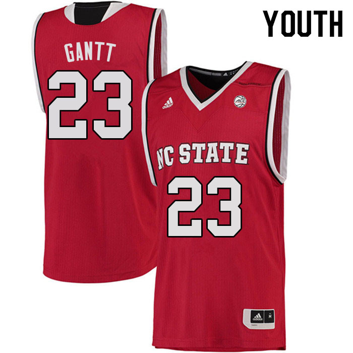 Youth #23 Greg Gantt NC State Wolfpack College Basketball Jerseys Sale-Red - Click Image to Close
